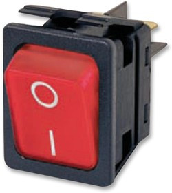 C6053ALBR2-1197W-B, SWITCH, ROCKER, ILLUMINATED, DPST, 16A,