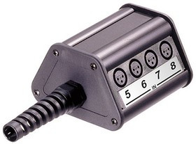 Neutrik NSB1B-8/0 распред. коробка 8 XLR female входов, трапецевидная конструкция.