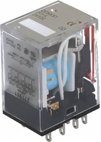 MY4-24DC, Реле электромагнитное, 4PDT, Uобмотки 24ВDC, 5A/220ВAC, 5A/24ВDC, коннекторы 2,5x0,5мм