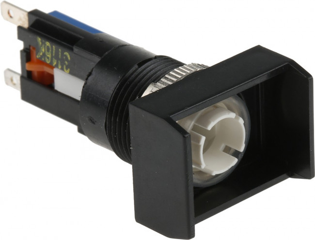 501015-600, Push Button Switch, Momentary, Panel Mount, 16.2mm Cutout, SPDT, 250V ac, IP67