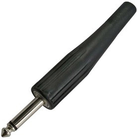 7-0045 / 6.3 mm mono, Разъём аудио 7-0045/6.3 мм mono, чёрный