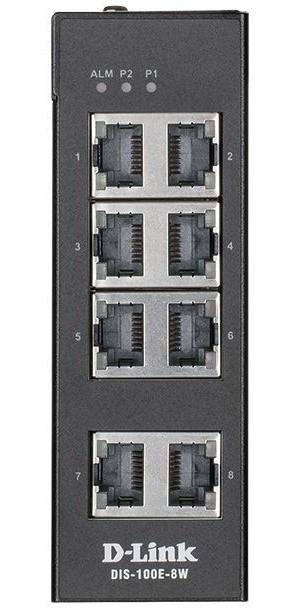 DIS-100G-8W/A1A Промышленный неуправляемый коммутатор с 8 портами 10/100/1000Base-T (448294)
