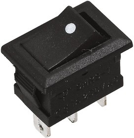 SMRS-102-1C2-B/B (SWR-82), Переключатель ON-ON (1A 250VAC) SPDT 3P, черный корпус/черная клавиша