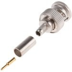 J01002A0030, Вилка BNC "папа" прямой 75Ом обжим провод тефлон, позолота