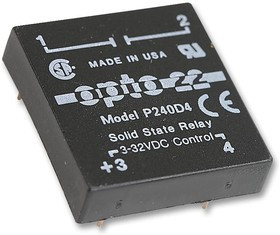 P240D4, Твердотельное реле, 4 А, 280 В AC, На Печатную Плату, Сквозное Отверстие, Переход Через Нуль