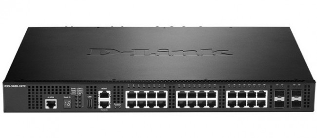 DXS-3400-24TC/A1ASI Управляемый стекируемый коммутатор уровня 2+ с 20 портами 10GBase-T и 4 комбо-портами 10GBase-T/SFP+ DXS-3400-24TC/A1ASI Управляемый стекируемый коммутатор уровня 2+ с 20 портами 10GBase-T и 4 комбо-портами 10GBase-T/SFP+