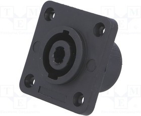 FM1275, Гнездо, для громкоговорителей, "папа", широкий, с фланцем, PIN: 4