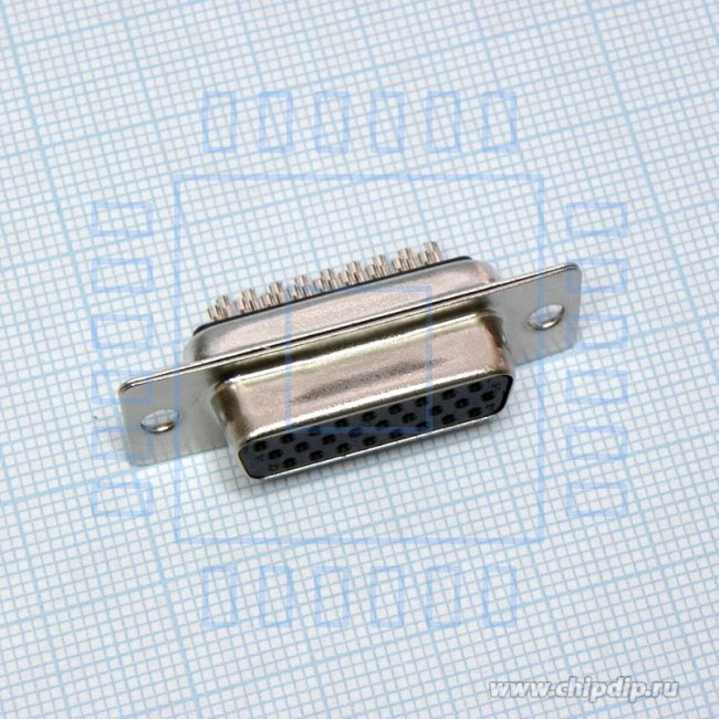 DS1035-26FBNSISS, (DHS-26F), D-SUB разъем высокой плотности, пайка на кабель, розетка