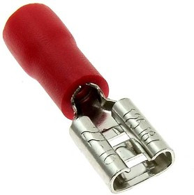 FDD1.25-187 red, Клемма ножевая изолированная F-типа (гнездо) FDD 1.25-187 мм, красная