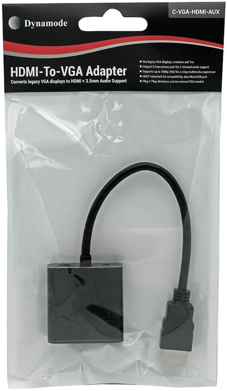 C-VGA-HDMI-AUX, HDMI TO VGA PLUG N PLAY ADAPTOR