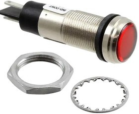 656-3102-303F, LED PANEL INDICATOR, RED, 12.7MM, 5VDC