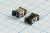 Разъем питания DC розетка, d0.6 D2.5, 5C, на плату, SMD, угловой, DC-057S