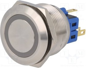 V25-11E-24G-S, Переключатель: антивандальный, Пол: 2, SPDT, 3A/220ВAC, 5A/24ВDC