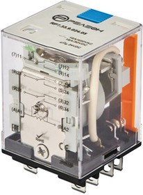 Releon Силовое реле; 3 перекидных контакта 16А (= 220В DC) блокируемая кнопка проверки + светодиод RP733922005