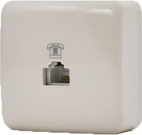 Телефонная розетка VIOLA, евро, белый, 751-0200-137