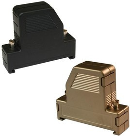 950-009-010R011, D-Sub Backshells 9P 45 Degree exit Black Plastic