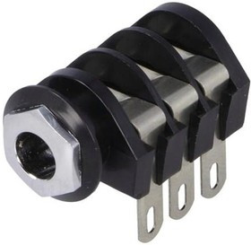 CL1322U, Гнездо; Jack 6,35мм; "мама"; stereo; с тройным выключателем