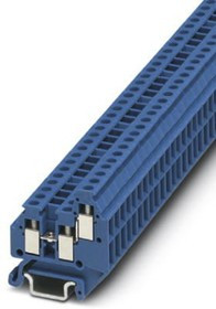 3025532, MT 1.5-TWIN BU Series Blue Feed Through Terminal Block, Double-Level, Screw Termination