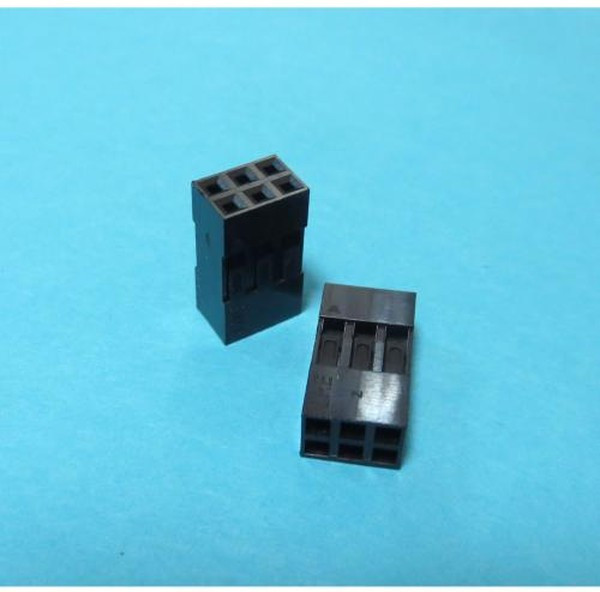 BLD-06 корпус (I-DS1071-SCB02x3), розетка на кабель 2,54мм 2ряда