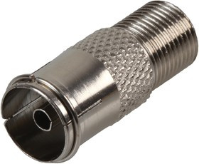 PSG08512, РЧ/Коаксиальный адаптер, TV Коаксиальный, Гнездо, F, Гнездо, Прямой Переходник, 75 Ом