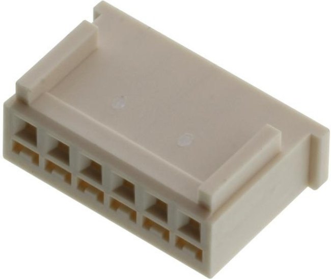 0511910600, Conn Housing RCP 6 POS 2.5mm Crimp ST Cable Mount Natural Mini-Latch Bag
