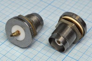 Высокочастотное герметизированное гнездо СРГ50-312ФВ; №1258 СРГ50-312ФВ\пан\ М18\герм[розетка]