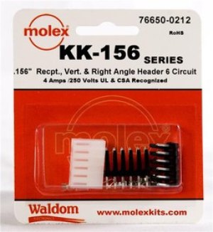 76650-0212, Headers & Wire Housings KK-156 Connector Kit V & RA Hdr Rec 6Ckt 76650-0212, Headers & Wire Housings KK-156 Connector Kit V & RA Hdr Rec 6Ckt