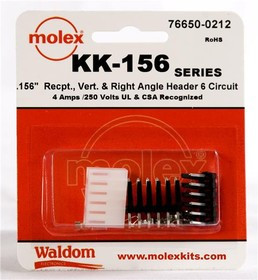76650-0212, Headers & Wire Housings KK-156 Connector Kit V & RA Hdr Rec 6Ckt 76650-0212, Headers & Wire Housings KK-156 Connector Kit V & RA Hdr Rec 6Ckt