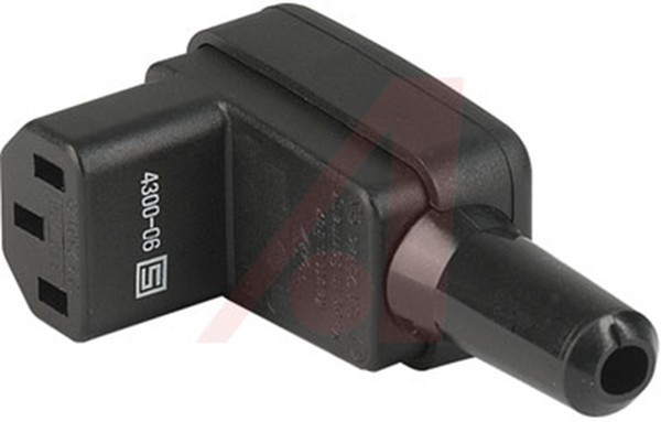 4300.0609, IEC Connector, Outlet, C13, 10A, ø8.5mm