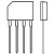 KBP206G-DIC, Диодный мост: однофазный, Urmax: 600В, If: 2А, Ifsm: 65А, плоские