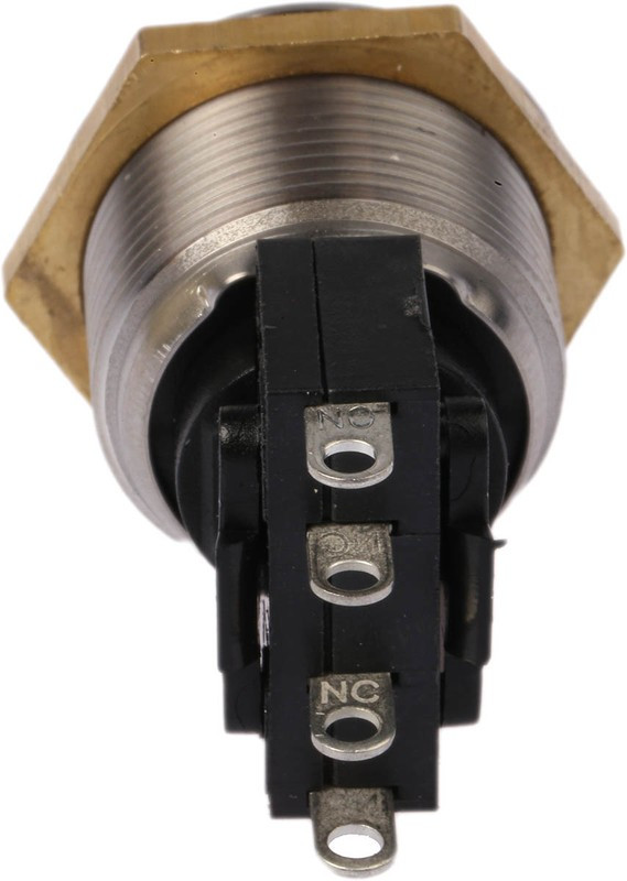 76-9510/4044, 76-95 Series Push Button Switch, Momentary, Panel Mount, 19.2mm Cutout, SPDT, 250V ac, IP67 76-9510/4044, 76-95 Series Push Button Switch, Momentary, Panel Mount, 19.2mm Cutout, SPDT, 250V ac, IP67