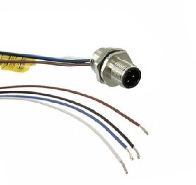 120091-0023, Circular Connector, M8, Plug, Straight, Poles - 3, Screw Terminal, Cable Mount