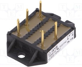 VUE22-12NO7, Трехфазный диодный мост; Urmax: 1,2кВ; If: 24А; Ifsm: 40А; THT; FRED