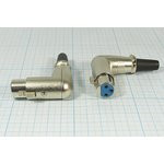 Гнездо микрофонное XLR\3P\каб\\угл\ MC916-3P;№1433 гн мик XLR\3P\каб\\угл\MC916-3P