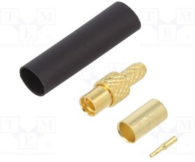 CONMMCX011, Вилка, ммCX, "мама", прямой, 50Ом, RG174, пайка,об