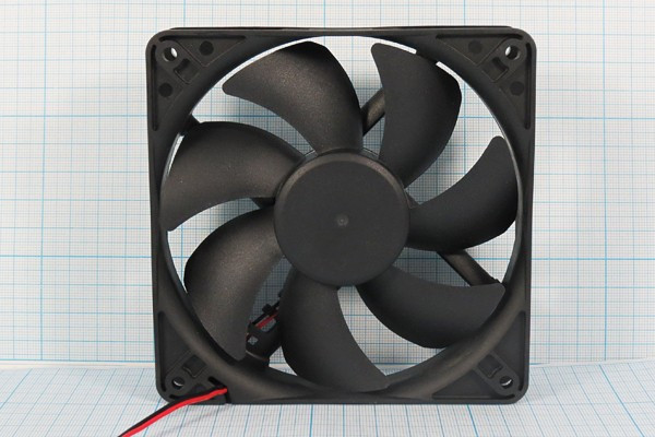 Вентилятор 120x120x25, напряжение 24В, ток 0,2А, выводы 2L, подшипник ML, MEC0252V1-0000-A99 Вентилятор 120x120x25, напряжение 24В, ток 0,2А, выводы 2L, подшипник ML, MEC0252V1-0000-A99