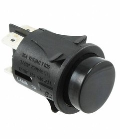 PR14EC1100, Pushbutton Switches 16A 125VAC 6.3mmtab Off-(On) 2 Pole