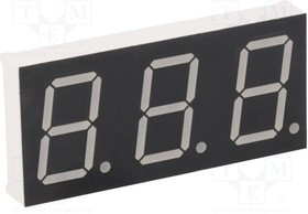 KW3-801CVB, Дисплей: LED, 7-сегментный, 20,32мм, 0,8", II.зн: 3, красный, катод