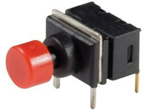 FP11SPA1B1TP03, Pushbutton Switches RIGHT ANGLE MOUNTING W/ RED CAP