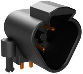 ATF13-3P-BM31J1939, Automotive Connectors 3 Pin 3X Screw Boss Ext Height Gld J1939