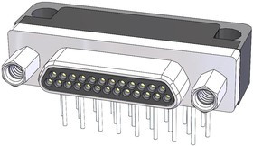 M83513/10-D03NW, MICRO-D SUB CONN, R/A PLUG, 25POS, TH M83513/10-D03NW, MICRO-D SUB CONN, R/A PLUG, 25POS, TH