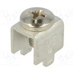 PCB-50M5F, Наконечник винтовой зажим, THT,зажим под винт, латунь, луженые