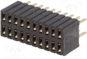 DS1065-08-2X10S8BV, Гнездо, IDC, "мама", PIN 20, прямой, 1,27мм, THT, 2x10, gold flash