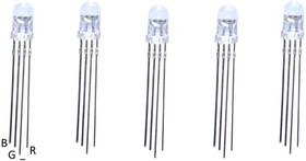 5020-10RGB, Набор светодиодов 5 шт., RGB