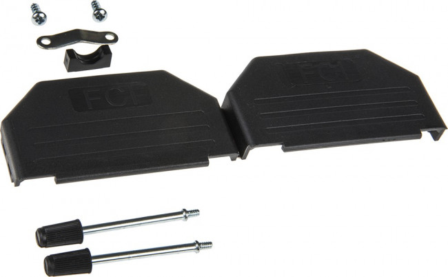 86303640BLF, D-Sub Backshells Snap Plas Strt exit C 37 way shell