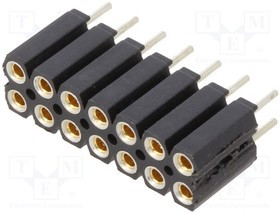 BL6.14Z, Гнездо; штыревой; "мама"; PIN: 14; прямой; 2,54мм; THT; 2x7; луженые