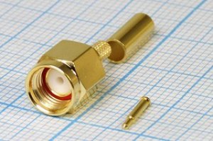 Штекер SMA на кабель RG174 обжимной, позолоченный; №10286 шт SMA\RG174\\обж\зол\ Штекер SMA на кабель RG174 обжимной, позолоченный; №10286 шт SMA\RG174\\обж\зол\