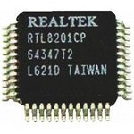 RTL8201CP-VD-LF, Микросхема, однопортовый 10/100M FAST ETHERNET PHYCEIVER (с Auto Crossover), [LQFP-