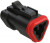 AT06-3S-EC01BLK, Conn Housing PL 3 POS Crimp ST Cable Mount Black