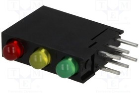 L-934SA/1I1Y1GD, LED; в корпусе; красный / зеленый / желтый; 3мм; Кол-во диод: 3
